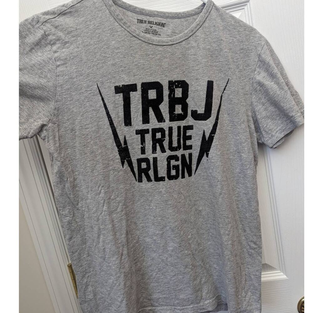 True Religion T-Shirt Kids Size XL Lightning Graphic Tee Back To School Y2K